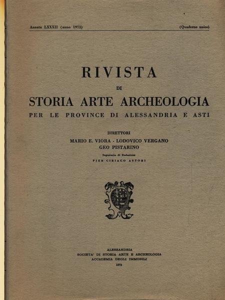 Rivista di storia arte archeologia per le province di Alessandria …