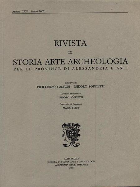 Rivista di storia arte archeologia per le province di Alessandria …
