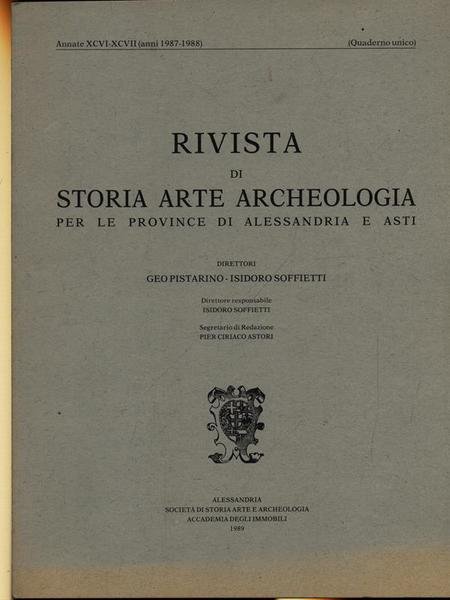 Rivista di storia arte archeologia per le province di Alessandria …