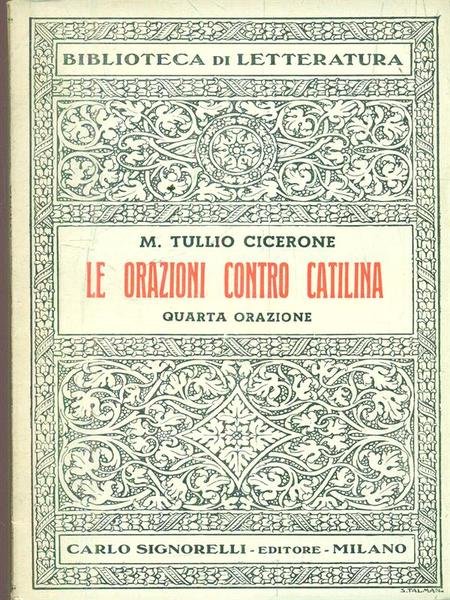 Le orazioni contro catilina. Quarta orazione