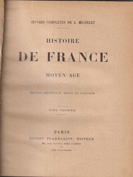 Histoire de France 8vv