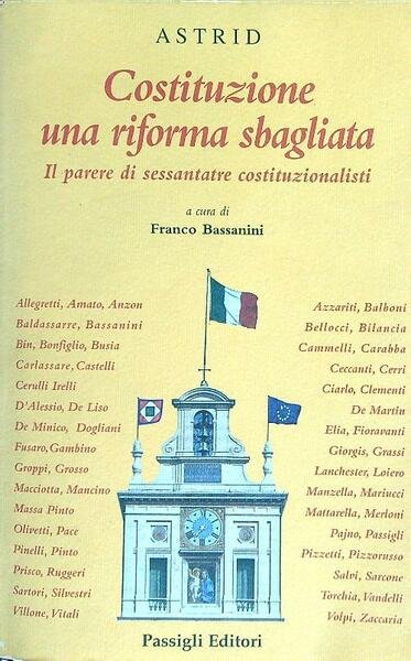 Costituzione una riforma sbagliata