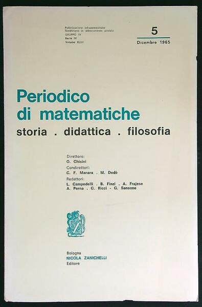 Periodico di matematiche n. 5/Dicembre 1965