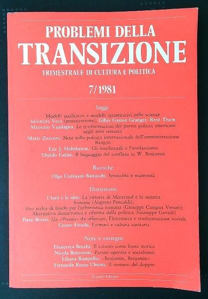 Problemi della transizione n. 7/1981