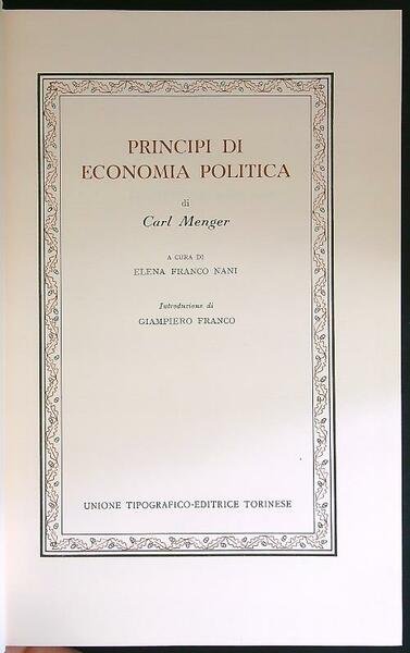 Principi di economia politica
