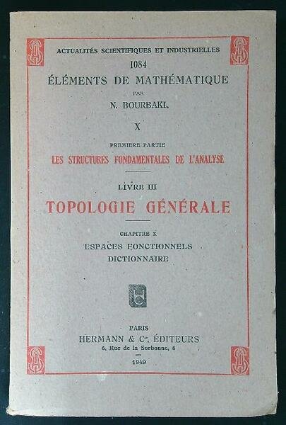 Topologie generale chap. X