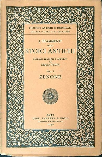 I frammenti degli stoici antichi vol. I: Zenone | Immagine principale
