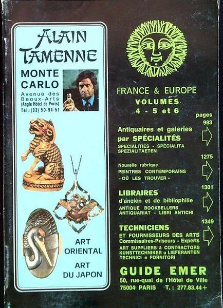 Guide Emer 1981-1982 Volume 4-5-6 section France-Europe