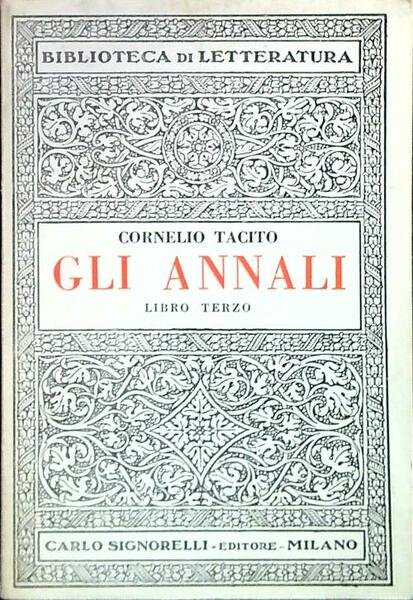 Gli Annali. Libro Terzo