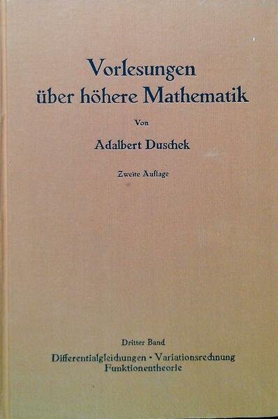 Vorlesungen uber hohere Mathematik