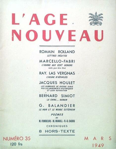 L'Age Nouveau N. 35/Mars 1949