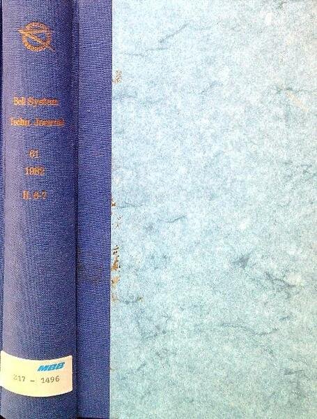 The Bell System Technical Journal Volume 61/1982 H. 6-7