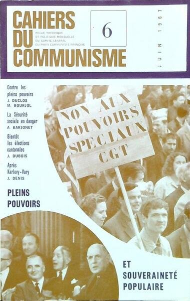 Cahiers du communisme N. 6/Juin 1967