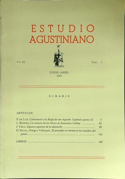 Estudio agustiniano vol XL fasc. 1/ enero-abril 2005