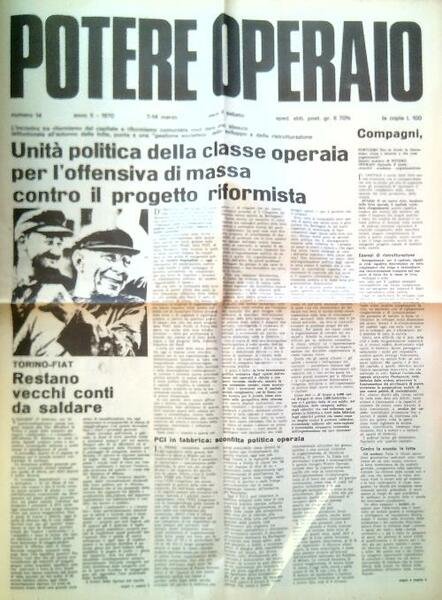 Potere Operaio numero 14, anno II-1970/7-14 Marzo