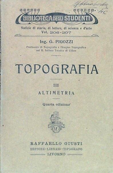 Topografia III. Altimetria