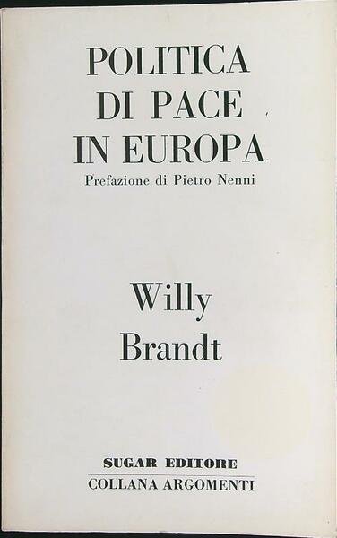 Politica di pace in Europa