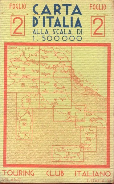 Carta d'Italia alla scala di 1:500000 - Foglio 2
