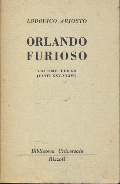 Orlando furioso Volume terzo