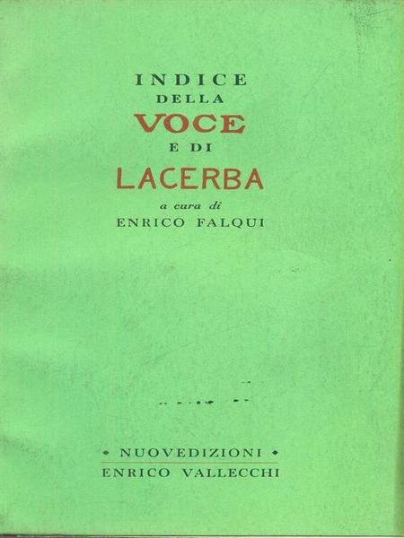Indice della Voce e di Lacerba