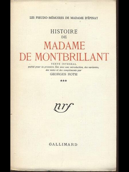 Histoire de Madame de Montbrillant | Immagine principale