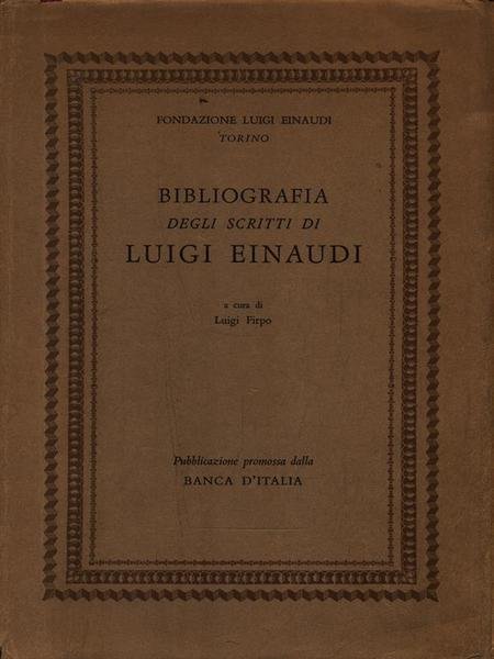 Bibliografia degli scritti di Luigi Einaudi | Immagine principale