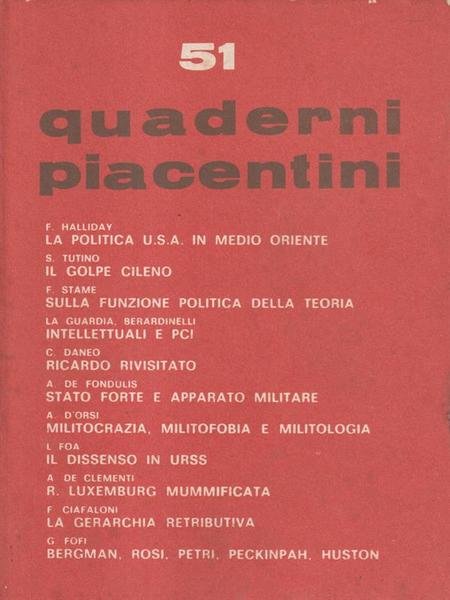 Quaderni piacentini 51