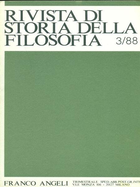Rivista di storia della filosofia  3/88