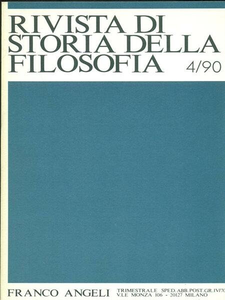 Rivista di storia della filosofia  4/90