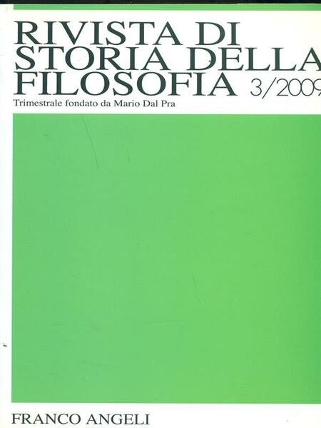 Rivista di storia della filosofia  3/2009