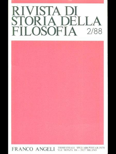 Rivista di storia della filosofia 2/88