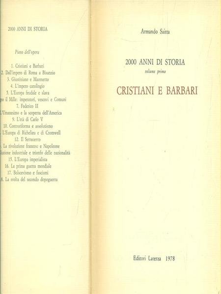 2000 anni di storia 1. Cristiani e barbari