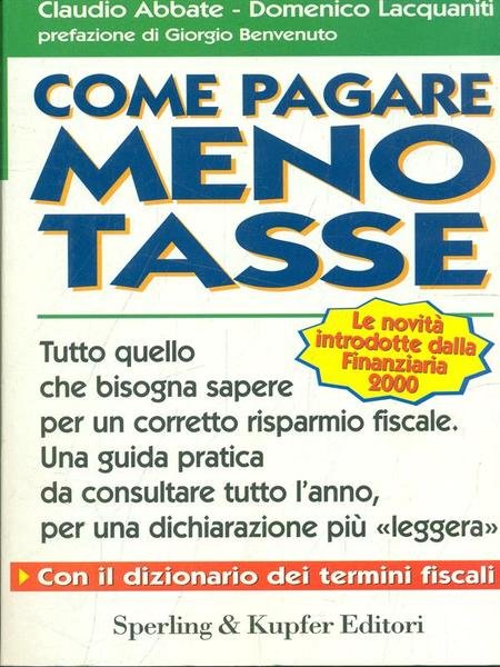 Come pagare meno tasse