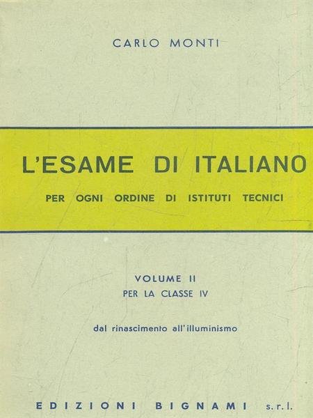 L'esame di Italiano - Volume II | Immagine principale