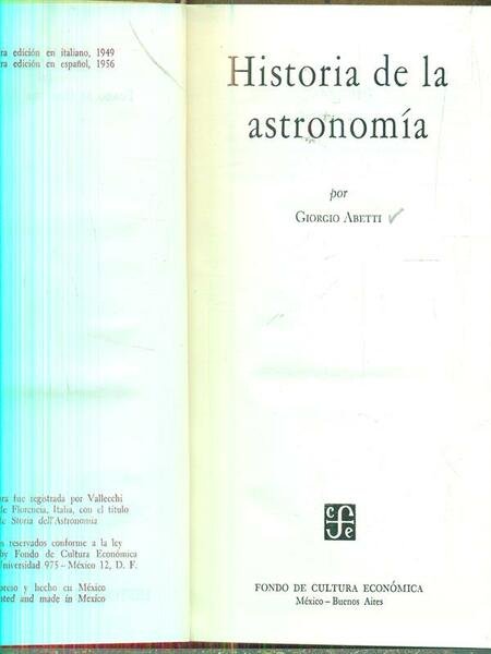 Historia de la astronomia