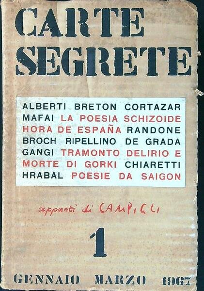 Carte segrete n. 1/gennaio-marzo 1967
