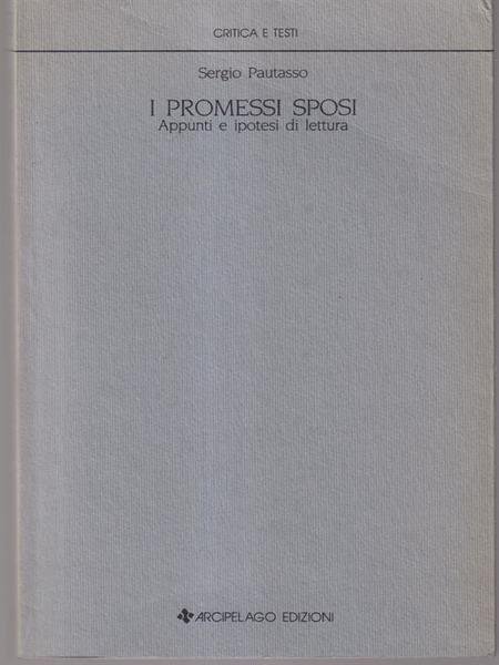 I promessi sposi appunti e ipotesi di lettura