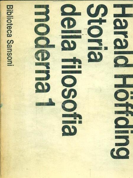 Storia della filosofia moderna. Volume 1