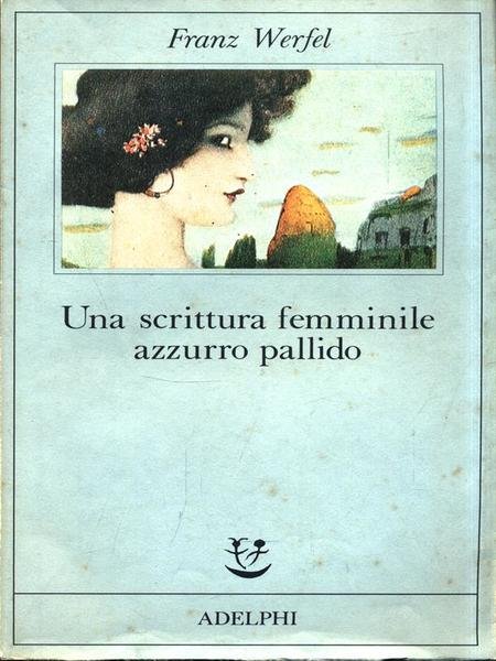 Una scrittura femminile azzurro pallido