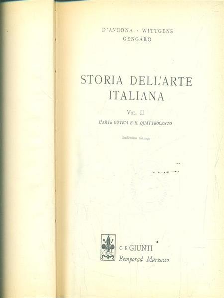 Storia dell'arte italiana. Volume II