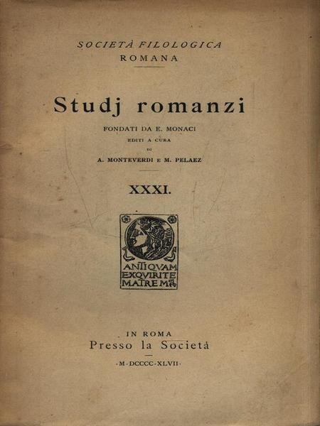 Studj romanzi XXXI