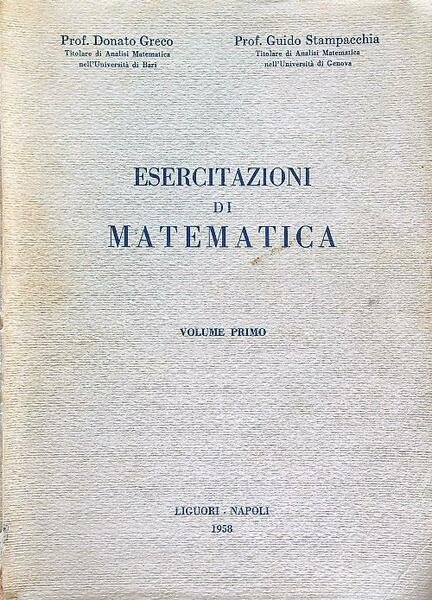 Esercitazioni di matematica vol. 1