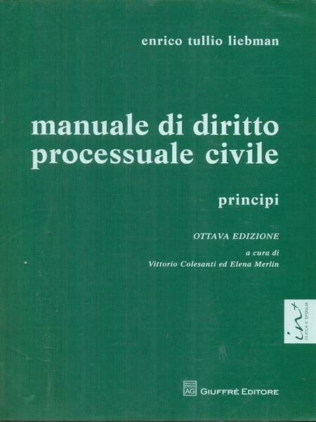Manuale di diritto processuale civile Principi