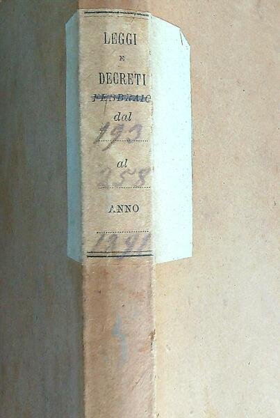 Leggi e decreti dal 193 al 258. Anno 1891 | Immagine principale
