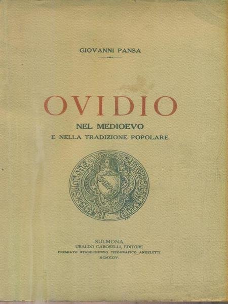 Ovidio nel medioevo e nella tradizione popolare