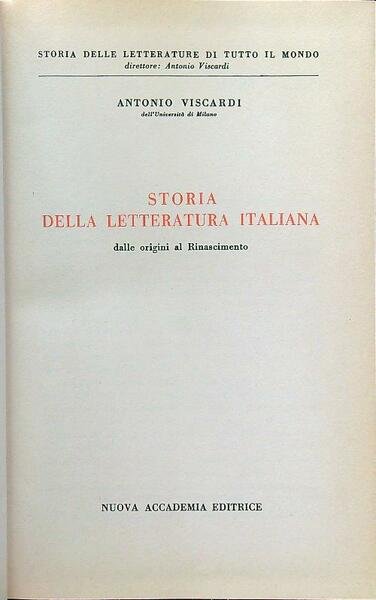 Storia della letteratura italiana