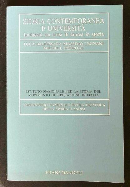 Storia contemporanea e universita'. Inchiesta sui corsi di laurea in … | Immagine principale