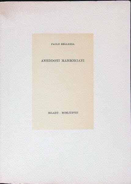 Aneddoti Manzoniani
