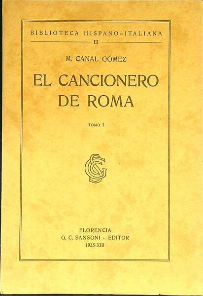 El cancionero de Roma tomo I
