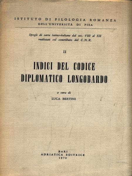 Indici del codice diplomatico longobardo